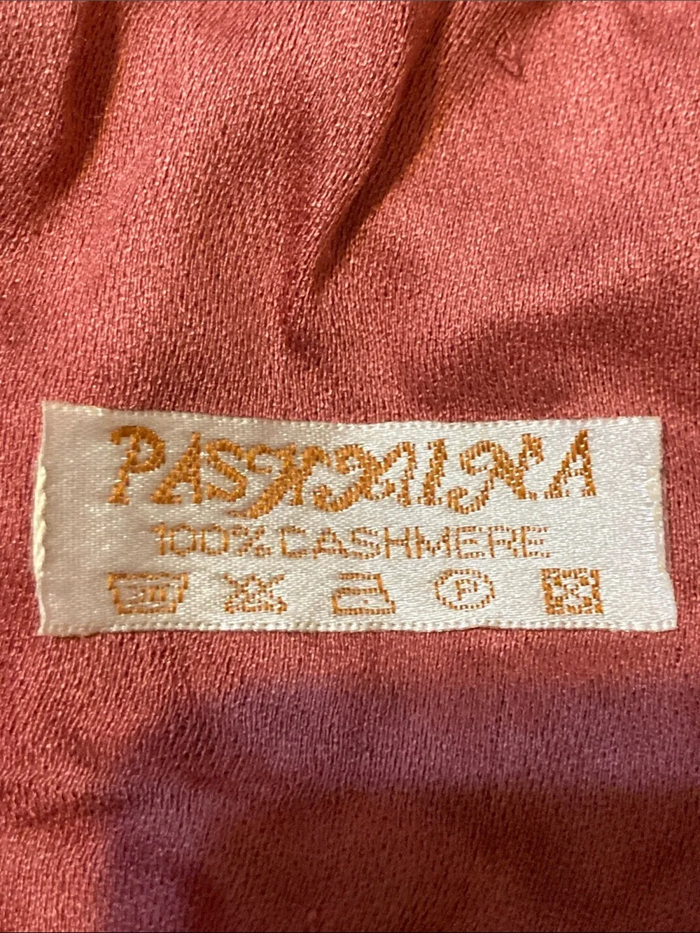 Two Pashmina Wraps in Rosewood and Cream